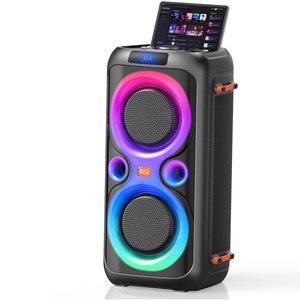 Altavoz para fiestas en interiores y exteriores con micrófono inalámbrico de 8'' y 80W, graves potentes, batería de 6000mAh y subwoofer - Product Image 5