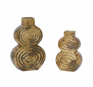 Aesthetic Arch Shape Ribbed Texture Tabletop Bud Vase Minimalist Luxury <b>Living</b> Room Decor Grooved <b>U</b> Shape Textured Arch Design - Product Image 2