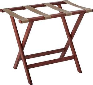 Elegante portaequipajes de madera hecho a mano con diseño tallado que crea una hermosa pieza de acento en cualquier configuración de habitación de invitados - Product Image 3