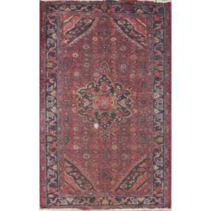 One Of The Kind Hand-Knotted Persian <b>Wool</b> Rug _ Luxurious Vintage Design, 6'4 x 4'0, Artisan <b>Crafted</b> - Product Image 1