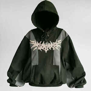 Sweat à capuche pour hommes XL Acid Washed Distressed Pulpover Winter Solid Pattern Print Soft Fleece Material Low quantité minimale de commande Wholesale Supply - Product Image 3