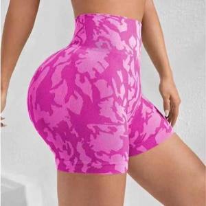 Custom <b>Manufacturers</b> Spandex Mid Waist Solid Seamless Yoga Shorts for Women Workout - Product Image 6