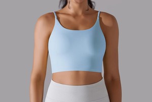 Soutien-gorge de yoga à séchage rapide pour femmes, taille plus, léger, côtelé, à bretelles respirantes, sexy, fitness, gym, soutien-gorge pour femmes - Product Image 5