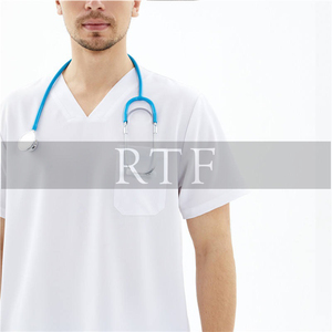 Pantalon uniforme de médecins médicaux d'automne avec taille élastique manches longues tissus de marque privée de brut à fin - Product Image 6