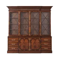 Vitrine avec étagères réglables, éclairage intérieur et artisanat antique exquis