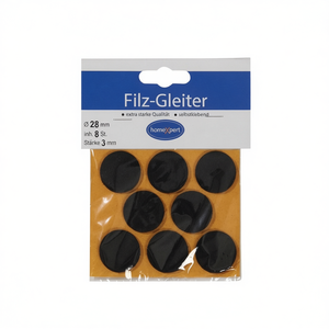 Glissières autocollantes en feutre marron de 28 mm, 8 pièces/sur carte, pour tapis et protections - Product Image 2