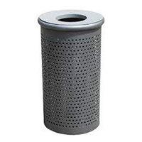 Poubelle en métal au design fait à la main Poubelle en métal galvanisé pour la maison et le jardin Poubelles avec couvercle