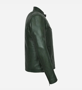 Elegante chaqueta de cuero negro para hombre Logotipo personalizado y cremallera Disponible en todos los tamaños con etiqueta privada para invierno - Product Image 6
