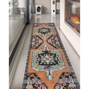 Alfombra Anatólica Naranja: Estilo Turco Vintage, Alfombra Antideslizante, Alfombra Suave No Tejida - Product Image 4