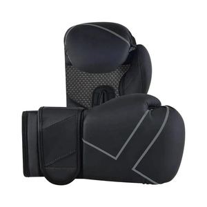 Guantes de boxeo de entrenamiento profesional 2025, logotipo de Color personalizado, cuero genuino, dedo completo ajustable para correa de muñeca alta - Product Image 3