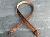 Cinturón de Cuero Tallado de Lujo para Hombre, Uso Diario en la Oficina, para Fiestas, Hebilla de Metal Resistente, Hecho a Mano, Personalizable, de Alta Calidad, Moderno