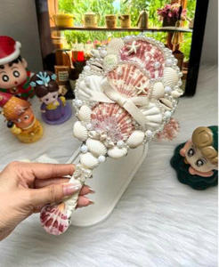 Espejo de Mano con Conchas Marinas, Hecho a Mano en Vietnam, Concha Natural, Artículo de Regalo - Product Image 6