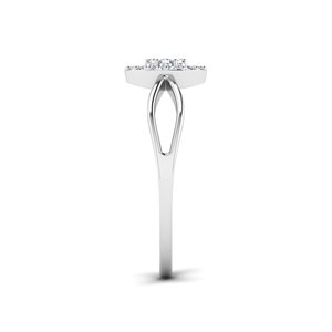 Anillo de compromiso y boda de plata de ley chapado en oro con diamante cultivado en laboratorio en forma de flor, corte brillante, para mujer cristiana, aniversario - Product Image 2