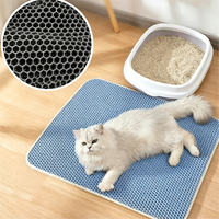 Tapis de litière pour chat en PVC imperméable, pliable, double nid d'abeille en EVA, antidérapant, lavable, taille personnalisée, vente en gros, ODM OEM