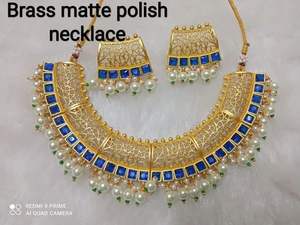 Top Indian Manufacturer Dubai Gold Plated Necklace <b>Set</b> for Girls <b>Women</b> Party Wear - Product Image 5