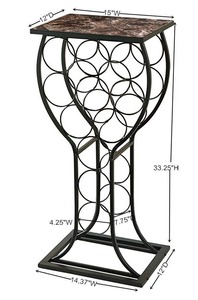 Luxury wine rack India premium metal wine holder handcrafted designer wine rack upscale <b>bar</b> decor elegant bottle stand high-<b>end</b> - Product Image 2