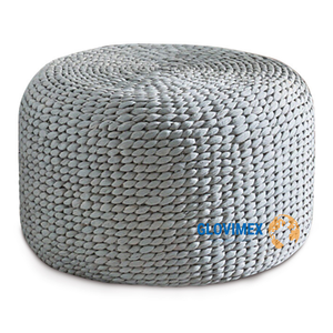 Meilleure collection de tabourets de comptoir en jacinthe d'eau en jonc de mer tabourets de chaise et poufs Sièges de table à thé ronds en osier naturel sans danger - Product Image 1