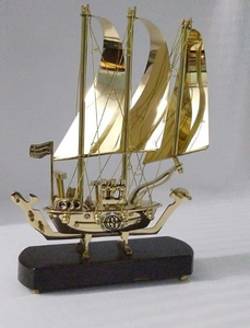 Excellente qualité bateau bateau décoration de la maison Vintage navire Base en bois avec haute finition nautique Marine laiton navire - Product Image 6