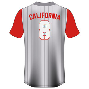 Maillot de baseball personnalisé en gros, respirant, léger, à boutons, à rayures - Product Image 2