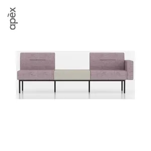 New Edition Latest Customize Design Three Seater Settee Without Centre Backrest Come With Left Armrest And Have Steel Led