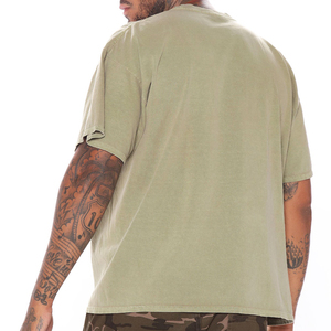 T-shirt pour homme en coton 100% en gros, logo personnalisé, épaules tombantes, uni, surdimensionné, sport, blanc, imprimé, coupe ample - Product Image 3