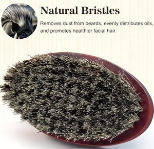 Set di Spazzola e Pettine per Barba in Legno Personalizzato all'Ingrosso, Spazzola Professionale di Alta Qualità con Setole Naturali di Cinghiale per Uomo - Product Image 3