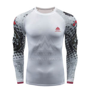 Rashguard de haute qualité pour hommes, vêtements de sport de fitness, en polyester, rashguard de protection solaire, vêtements de bain - Product Image 1