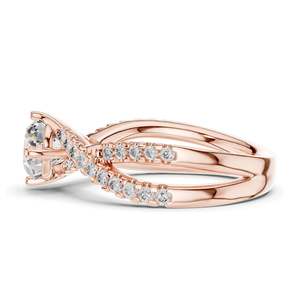 1.384 CT Lab Diamond Crisscross Engagement <b>Ring</b> for Women Round Brilliant Cut VVS-VS EF Clarity 18KT, 14KT, 10KT Gold & - Product Image 6