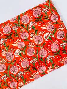 ผ้าฝ้าย100% พิมพ์ลายบล็อกด้วยมือเป็นมิตรต่อสิ่งแวดล้อมมรดกตกทอดผ้าฝ้ายระบายอากาศได้ดีแบบดั้งเดิม - Product Image 5