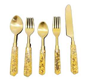 ชุดช้อนตักสลัดแบบเรซินโมเดลนางฟ้าทำมือสุดหรูดีไซน์ศิลปะพื้นบ้านที่ไม่ธรรมดาสำหรับให้เป็นของขวัญ - Product Image 2