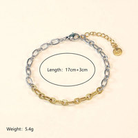 Bracelets et Joncs de Mode en Acier Inoxydable 316L de Qualité Supérieure, Plaqué Or 14k 18k, Bicolore, pour Femme, Vente en Gros