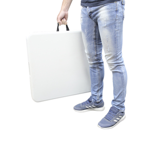 Tavolo Rettangolare Pieghevole in HDPE 122x61x74 cm. Colore Bianco - Product Image 5