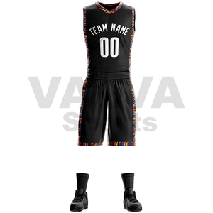 Maillot de basketball pour hommes en gros, uniforme de sport imprimé, logo personnalisé, léger, respirant, séchage rapide, antibactérien, BSCI - Product Image 6