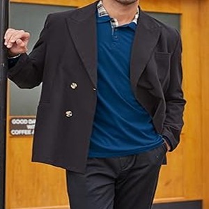 เสื้อกอล์ฟผ้าสแปนเด็กซ์ผ้าฝ้ายโพลีเอสเตอร์สำหรับผู้ชายเสื้อโปโลทำจากชุดเดรสกีฬาพิมพ์โลโก้แบบกำหนดเอง - Product Image 4