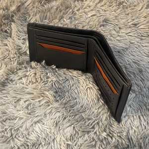 กระเป๋าสตางค์หนังแท้สองพับความจุขนาดใหญ่, กระเป๋าใส่บัตรกระเป๋าสตางค์ของขวัญสำหรับผู้ชาย - Product Image 5