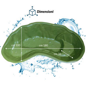 Nemi laghetto 270 giardino fontana 185x115 xh36 cm per arredamento da esterno - Product Image 3