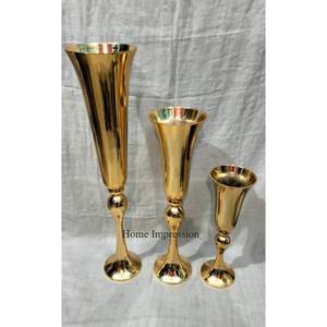 Dernier modèle arrivée couleur noir et or Double ombrage Look attrayant centres de table de mariage et décoration de table d'Inde - Product Image 2