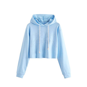 Pullover Crop <b>Top</b> Hoodie With Modern Street Fashion Look And Soft Inner Lining Classic Pullover Crop <b>Top</b> Hoodie - Product Image 1