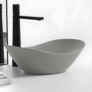 Fregaderos de Cerámica Blancos Curvos para Baño, <span class=keywords><strong>Lavabos</strong></span> Pequeños Sanitarios Personalizados de Fábrica al por Mayor en China - Product Image 1