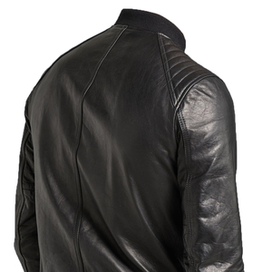 Veste de motard en cuir de vache véritable noir pour homme, veste de moto vintage en cuir véritable marron pour homme - Product Image 2