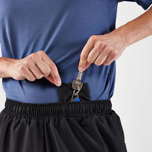 กางเกงขาสั้นกีฬาลำลองระบายอากาศ แห้งเร็ว เป็นมิตรกับสิ่งแวดล้อม ยืดได้ 4 ทิศทาง สำหรับผู้ชาย มีซิปกระเป๋า เหมาะสำหรับเล่นเทนนิส (OEM/ODM) - Product Image 6