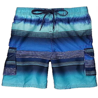 Ventes chaudes, couleur personnalisée, 1 pièce, imprimé uni, teinture unie, 100% polyester, anti-UV, maillots de bain de plage pour hommes
