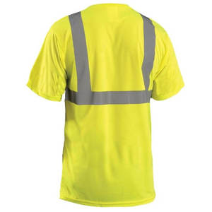 Hi Vis <b>Men's</b> Short Sleeve Work T-Shirts Formal Safety Reflective Strip Cotton Knitted Construction Security Wear - Product Image 6
