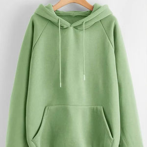 Sweats à capuche 100% coton pour femmes 280 GSM Polyester-coton polaire hiver devant brodé imprimé lavé à l'acide femmes - Product Image 1