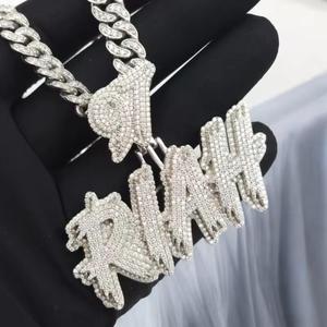 À la mode Moissanite diamant Hip Hop Style Chic pendentifs et breloques glacé nom pendentif pour fêtes mariages cadeaux pour enfants - Product Image 3