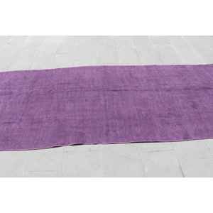 Alfombra de pasillo vintage de 3.9x11.2 pies, alfombra turca, alfombra abstracta morada - Product Image 4