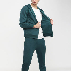 Sudadera con Capucha para Hombre, Personalizada, con Cierre, Color Sólido, Básica, Mezcla de Algodón, Ropa Deportiva, Estilo Casual, Sudadera con Cierre para Hombre - Product Image 5