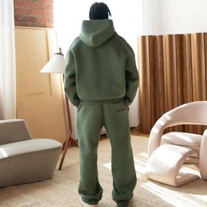 Survêtement personnalisé pour hommes 500 Gsm 100% Cotton Tech Fleece Survêtement Pantalon de survêtement Ensemble à capuche Poids lourd Surdimensionné French Terry Hooded - Product Image 4