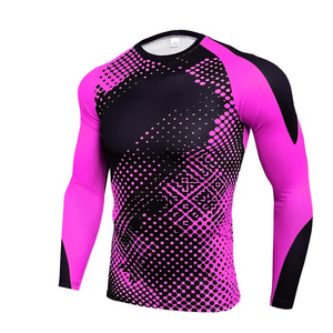 Customizable Men's Long Sleeve Rash Guard for BJJ and MMA <b>Compression</b> Gym <b>Shirts</b> Polyester/Nylon Digital Print <b>Customized</b> <b>Design</b> - Product Image 6