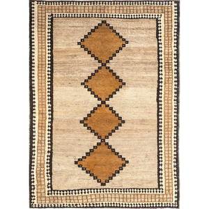 พรมขนสัตว์ถักมือสีเบจน้ำตาลลายเรขาคณิต Kiaan สำหรับห้องนั่งเล่น รุ่น Paem-686 ขนาดใหญ่ เหมาะสำหรับตกแต่งทางเดิน - Product Image 4